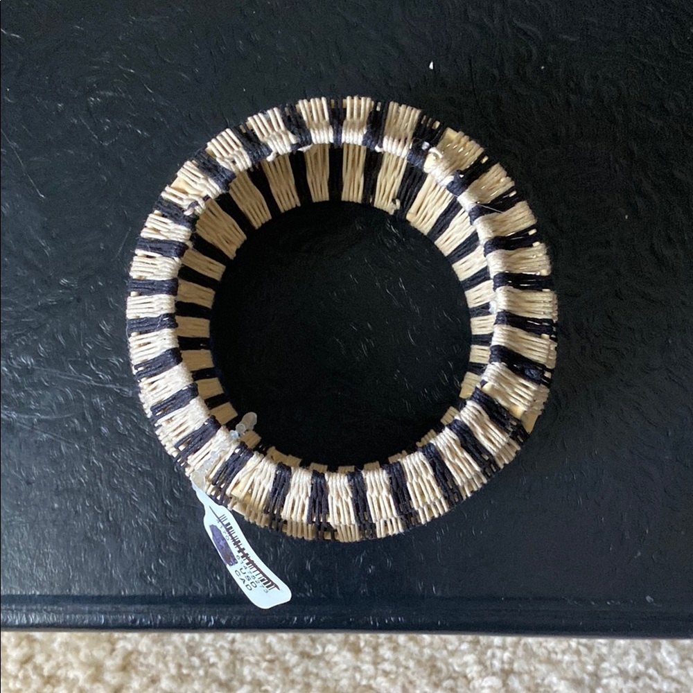 Free People Black and Cream Woven Bracelet - Picture 3 of 4